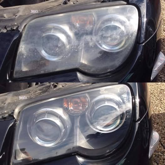 Chrysler headlight restoration removing oxidation in Essex
